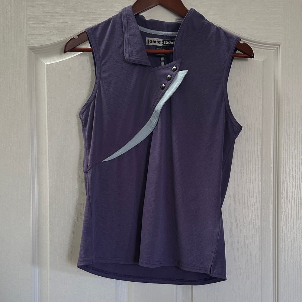 Jamie Sadock Dark Purple Sleeveless Blouse